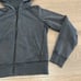 LULULEMON Acid Rubber Dye Black Loop Back Hoodie Full Zip Cotton Terry Size 6