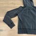 LULULEMON Acid Rubber Dye Black Loop Back Hoodie Full Zip Cotton Terry Size 6
