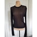 Free People H2O Crew Pullover Open Weave Knit Crop Top Black Size M