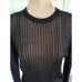 Free People H2O Crew Pullover Open Weave Knit Crop Top Black Size M