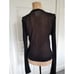 Free People H2O Crew Pullover Open Weave Knit Crop Top Black Size M