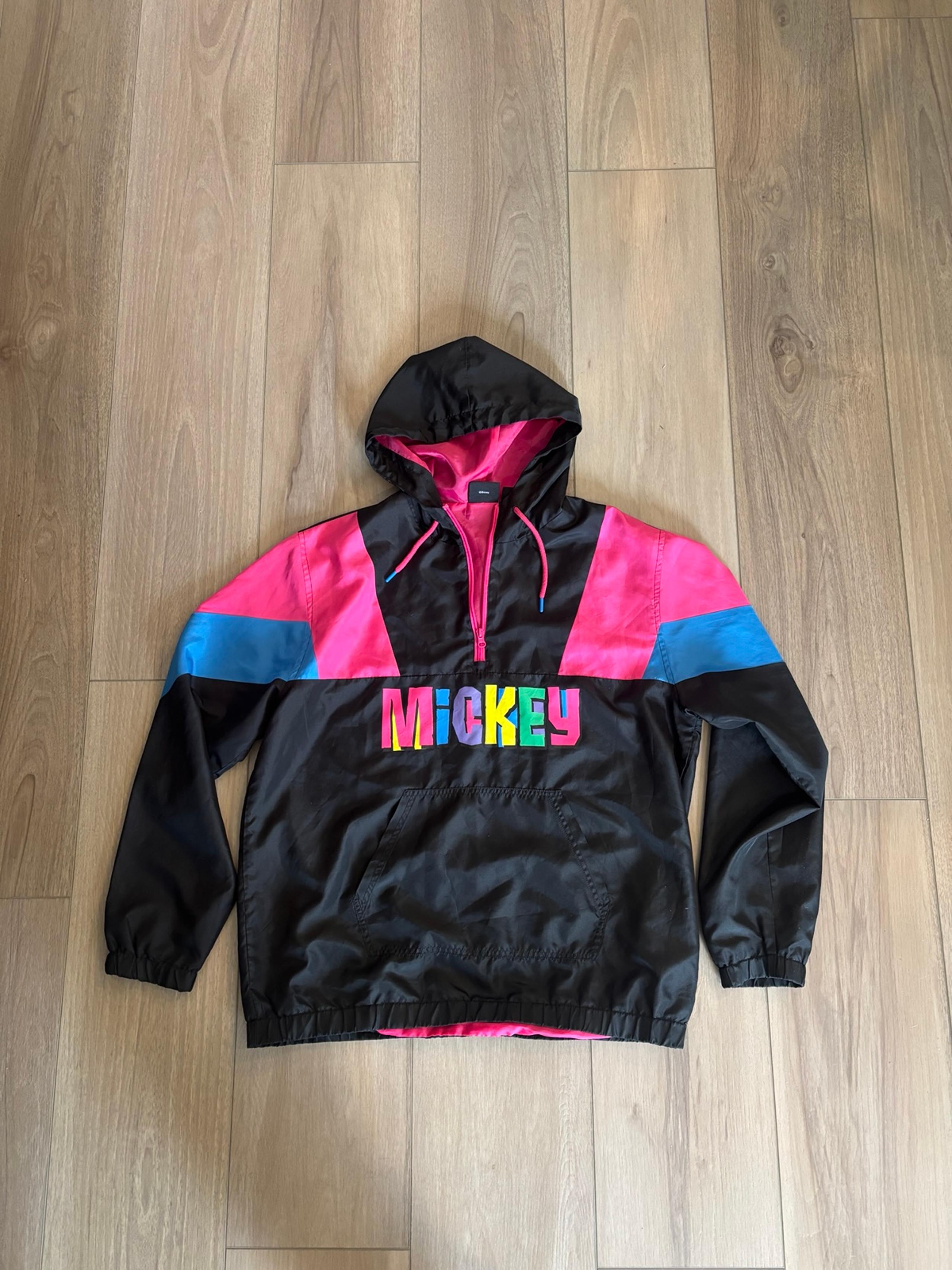 Vintage 90s Disney Mickey Mouse Color Block Pullover Windbreaker Jacket Size L