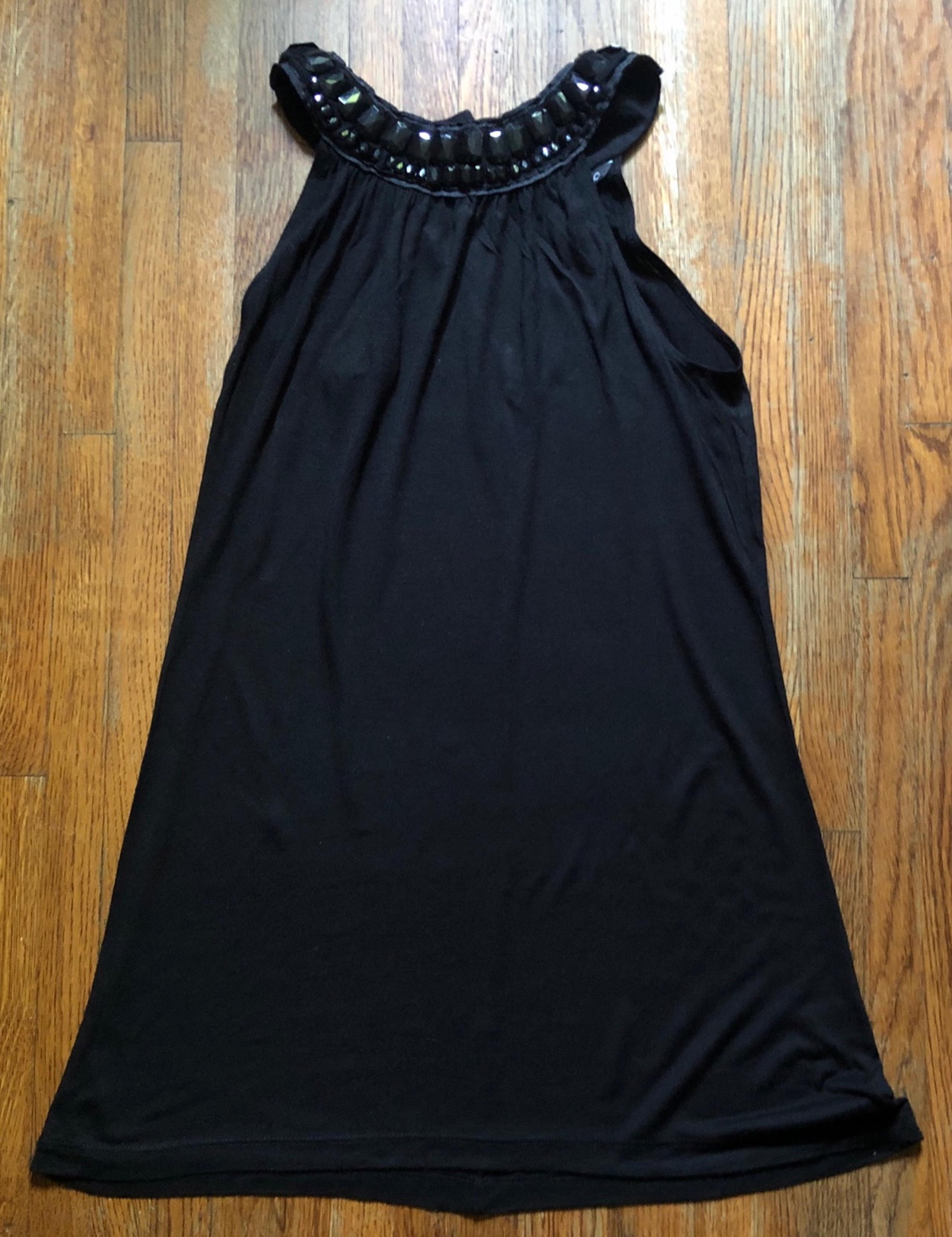 Beaded Scoop Neck Blouse, size Small