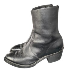 Durango Men's Black Leather Side Zip Western Boots 10 D