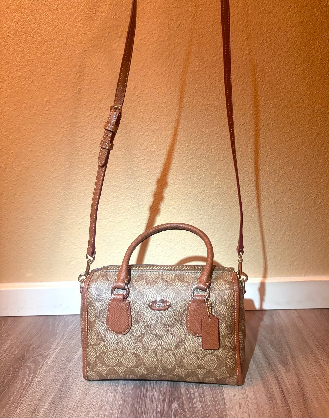 Vintage Coach Rowan Crossbody Bag in Signature Canvas