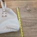 RARE MICHAEL KORS Duffle Handbag Leather Ivory Satchel Silver Stud Medium