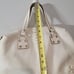 RARE MICHAEL KORS Duffle Handbag Leather Ivory Satchel Silver Stud Medium