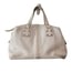 RARE MICHAEL KORS Duffle Handbag Leather Ivory Satchel Silver Stud Medium