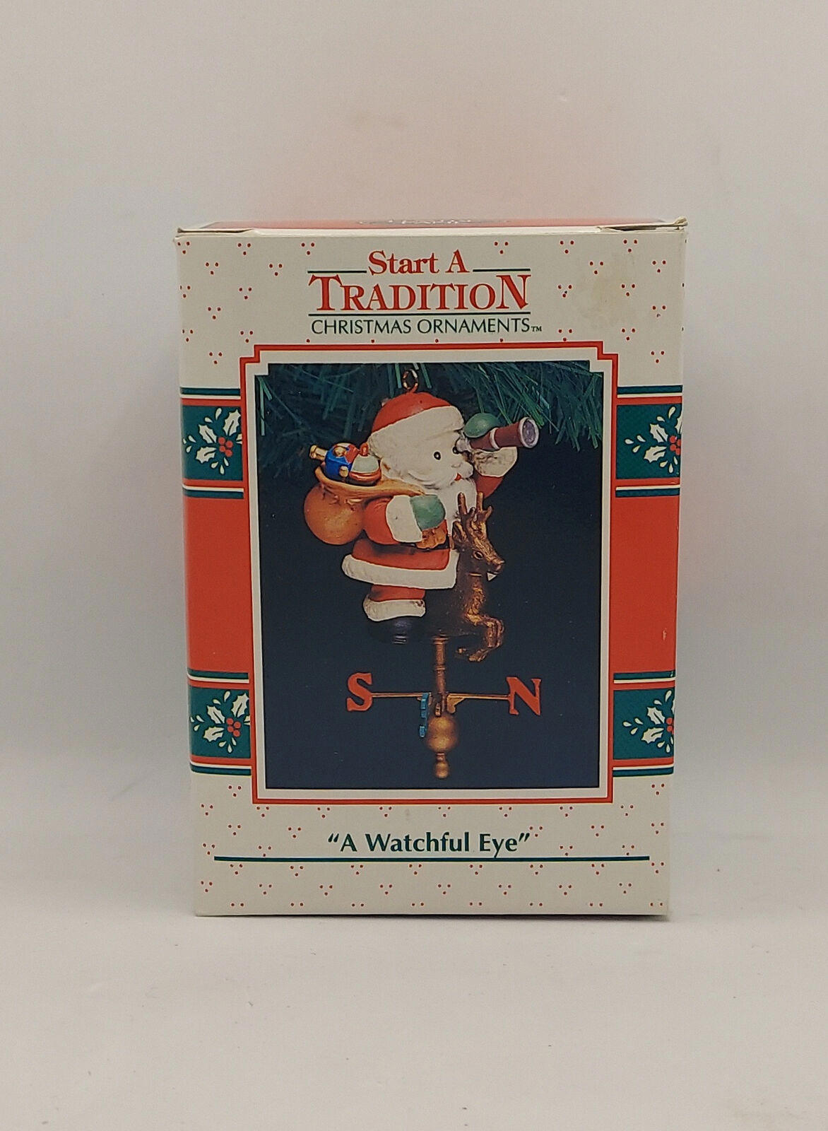 1992 Enesco Lustre Fame Design A Watchful Eye Christmas Ornament