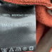 Garnet Clothiers Men Orange Rust merino Wool Quarter Zip Sweater Sueded Medium