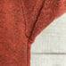 Garnet Clothiers Men Orange Rust merino Wool Quarter Zip Sweater Sueded Medium