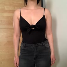 Express Tie Front knot bow Cami tank top