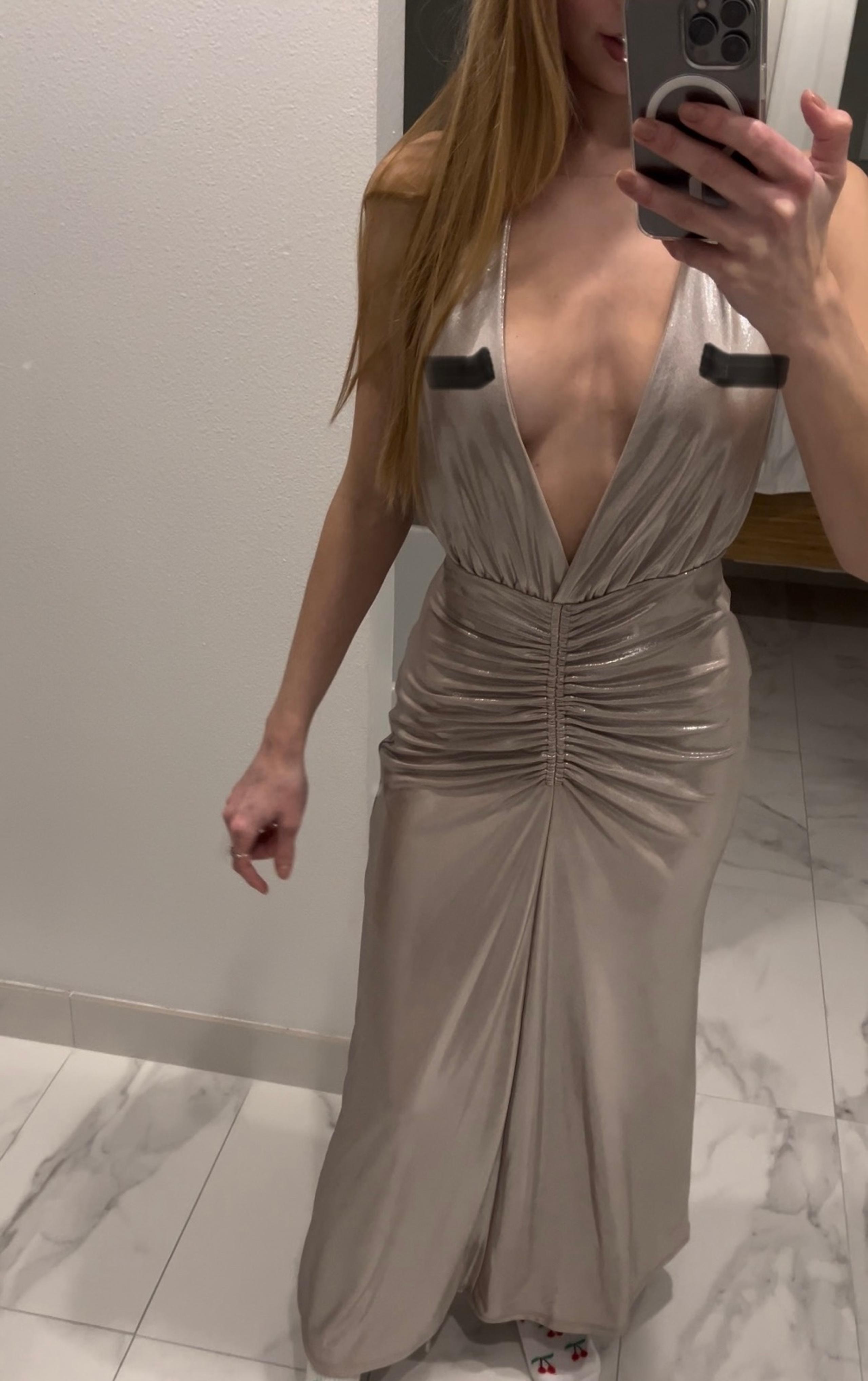 Zara Metallic Evening dress