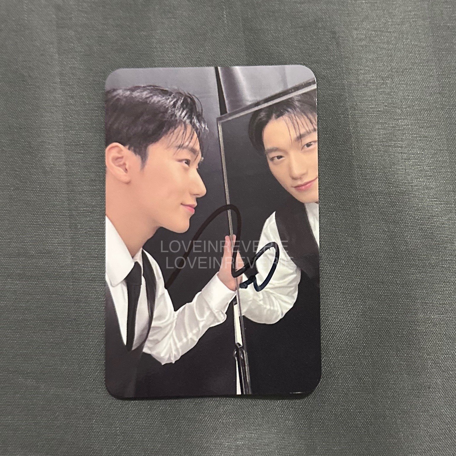 Ateez San Signed Windbreaker Photocard