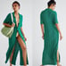 FP Beach | Green Riding Waves Sweater Knit Midi Dress Cover Up S
