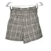 Veronica Beard Baga Check Wool Blend High Rise Paperbag Shorts NEW