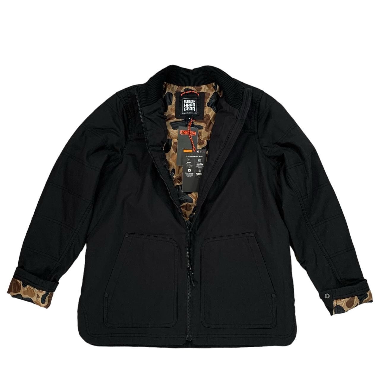 Duluth Trading Alaskan Hardgear Black & Duck Camo Thermore Insulated Jacket Sz S