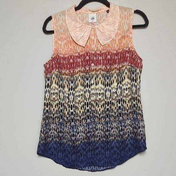Cabi Multi Color Sleeveless Blouse