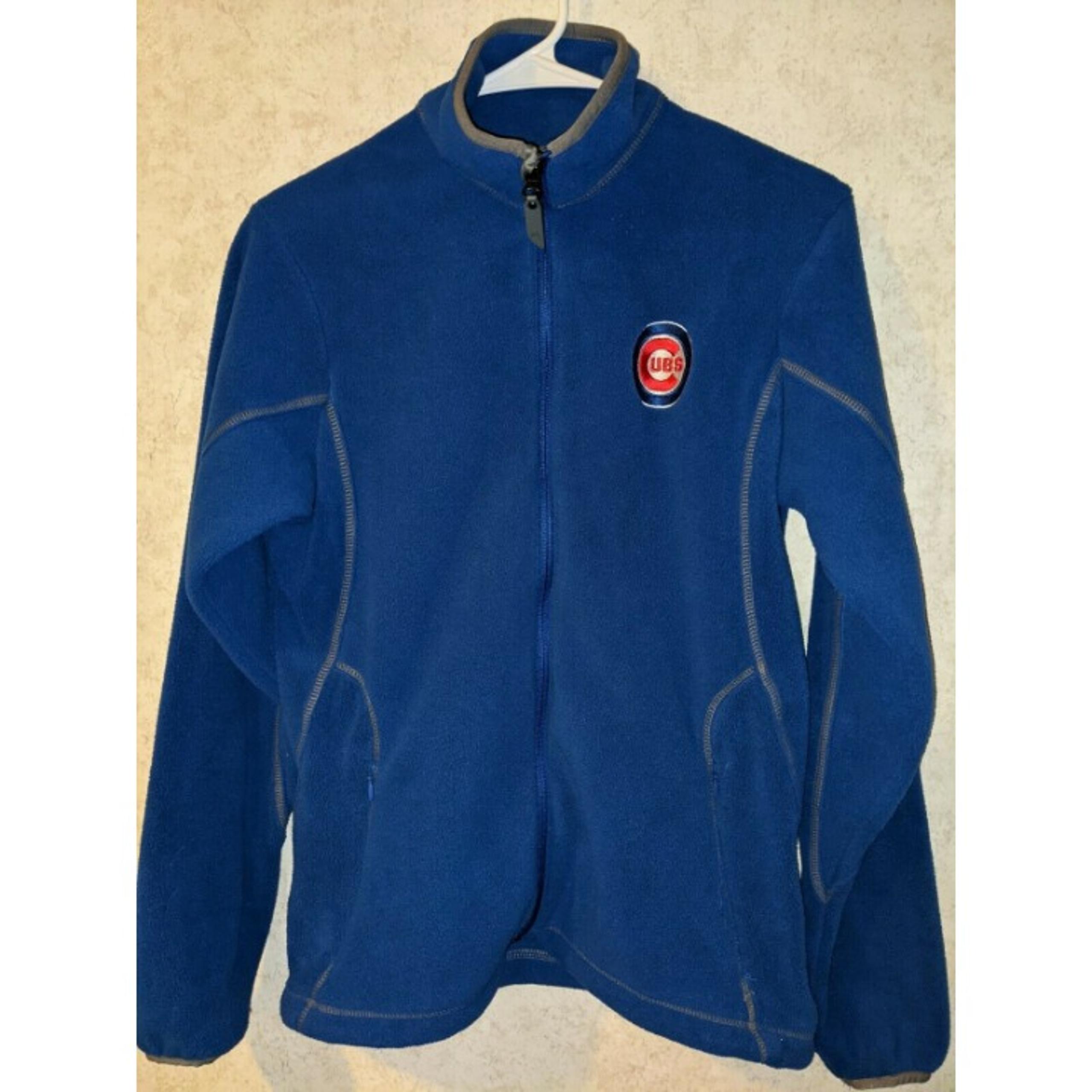 Antigua Women’s Blue Long Sleeve Chicago Cubs Fleece Full Zipper Size Small