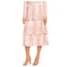 Rachel Parcell Tiered Pleated Midi Skirt Snakeskin Pink XS