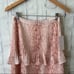 Rachel Parcell Tiered Pleated Midi Skirt Snakeskin Pink XS
