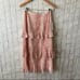 Rachel Parcell Tiered Pleated Midi Skirt Snakeskin Pink XS