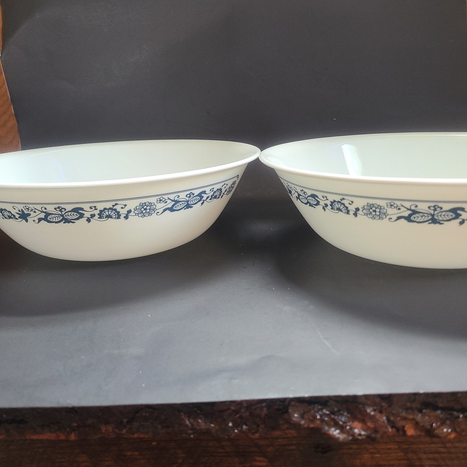 Vintage Corelle Old Town Blue 10 1/4 Serving Bowls (2)