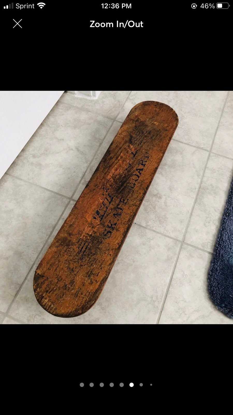 Vintage Skateboard with Metal Wheels