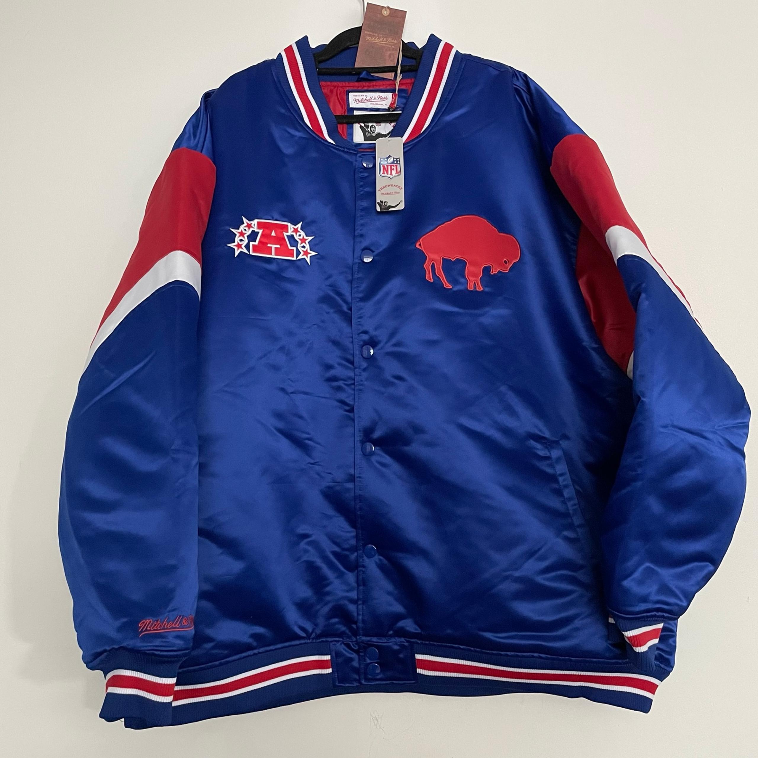 Men’s Mitchell & Ness Buffalo Bills Big & Tall Satin Full-Snap Jacket Size 6XLB