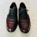 Allen Edmonds 2 Tone Burgundy /Black Oxfords Shoes Size 9