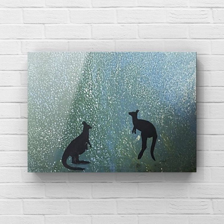 Paintings and Artwork Kangaroos Rain and Renew