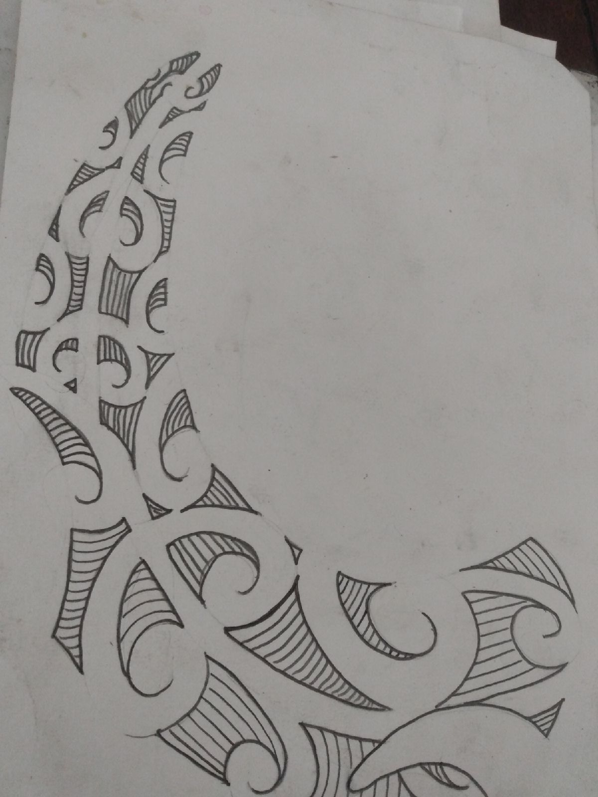 Hand drawn Polynesian tribal designs