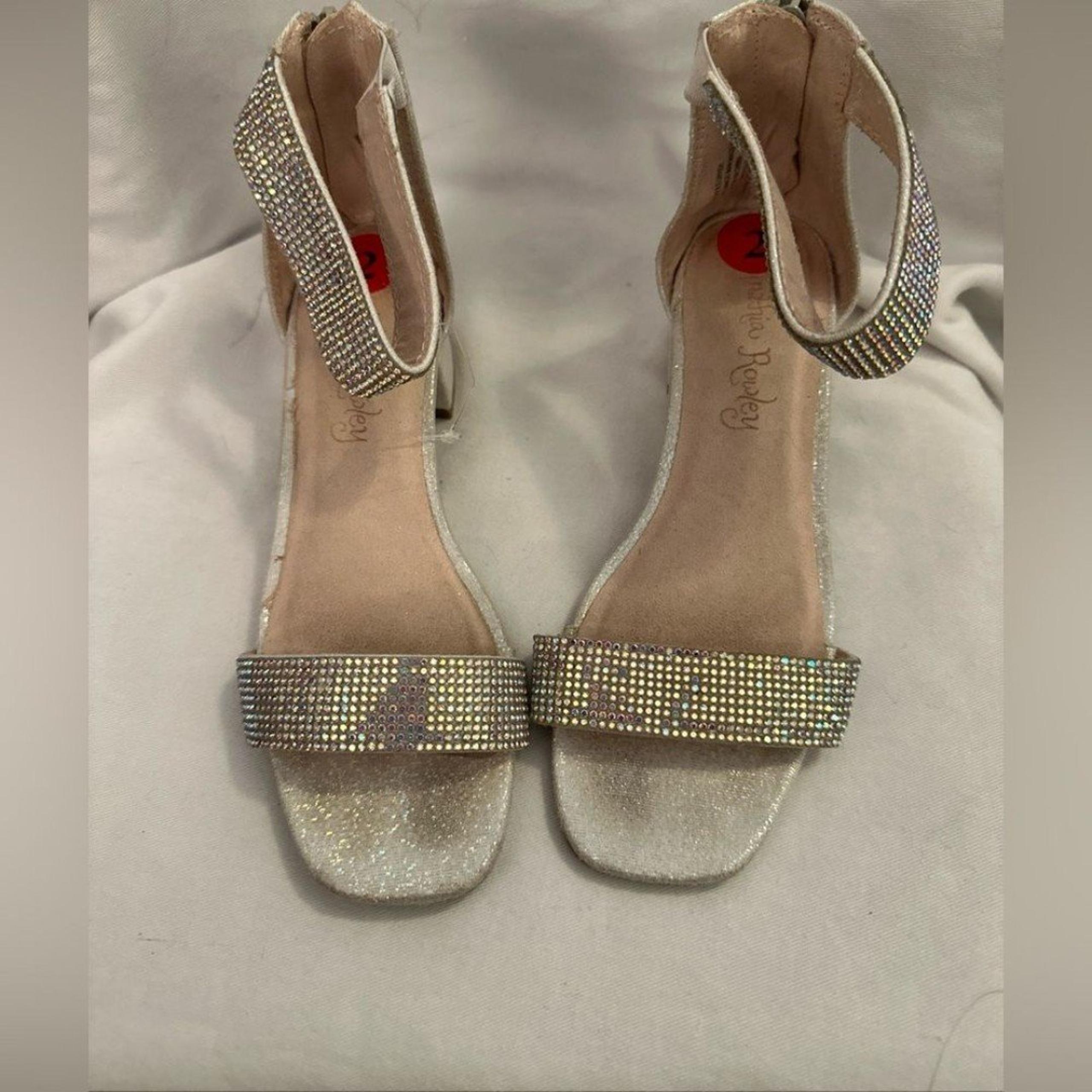 Cynthia Rowley rhinestone heels size 2 girls