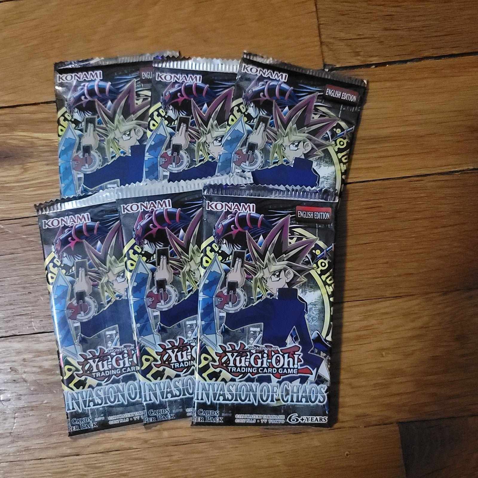 Yu-Gi-Oh! 2017 Invasion of Chaos booster pack x6