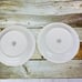 Oneida TUSCAN GRAPES Cheri Blum Rim Panels Dots Stoneware Dinner Plates Set 4