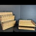 Matching Vintage Woven Wicker Metal Wall Letter Caddy & Desk File Organizer