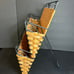 Matching Vintage Woven Wicker Metal Wall Letter Caddy & Desk File Organizer