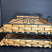 Matching Vintage Woven Wicker Metal Wall Letter Caddy & Desk File Organizer