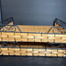 Matching Vintage Woven Wicker Metal Wall Letter Caddy & Desk File Organizer