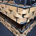 Matching Vintage Woven Wicker Metal Wall Letter Caddy & Desk File Organizer
