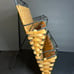 Matching Vintage Woven Wicker Metal Wall Letter Caddy & Desk File Organizer