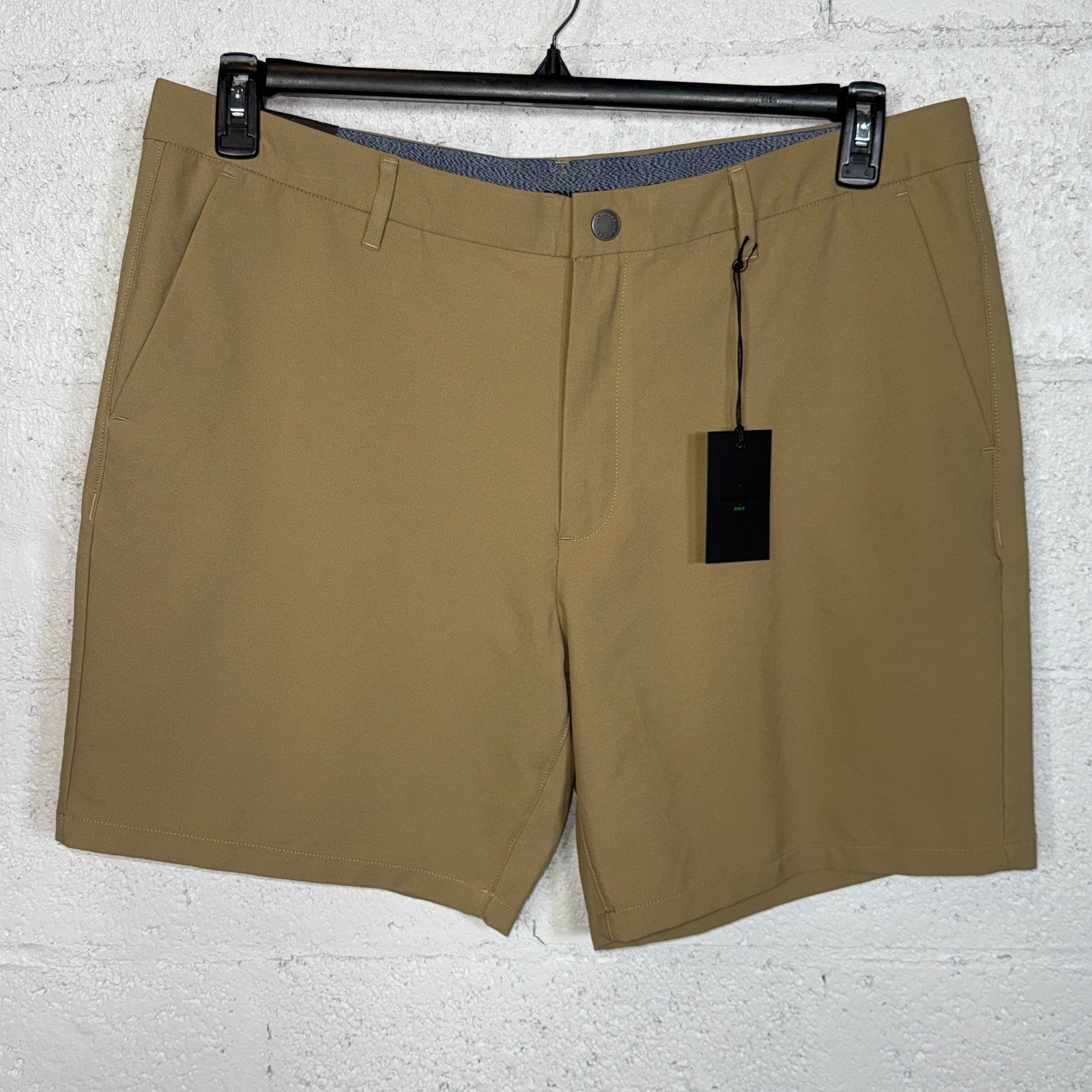 Bonobos Men's All-Season Standard-Fit 7 Golf Shorts Oak khaki 40 MSRP 99