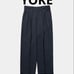 YOKE 3PLEATED WIDE LEG TROUSERS