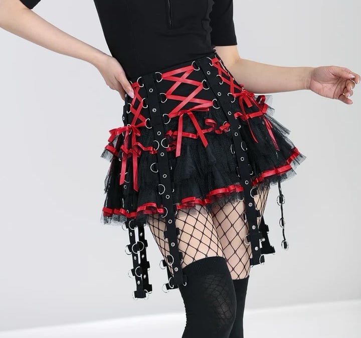 Hell Bunny Chai Skirt Goth Emo egirl grunge punk