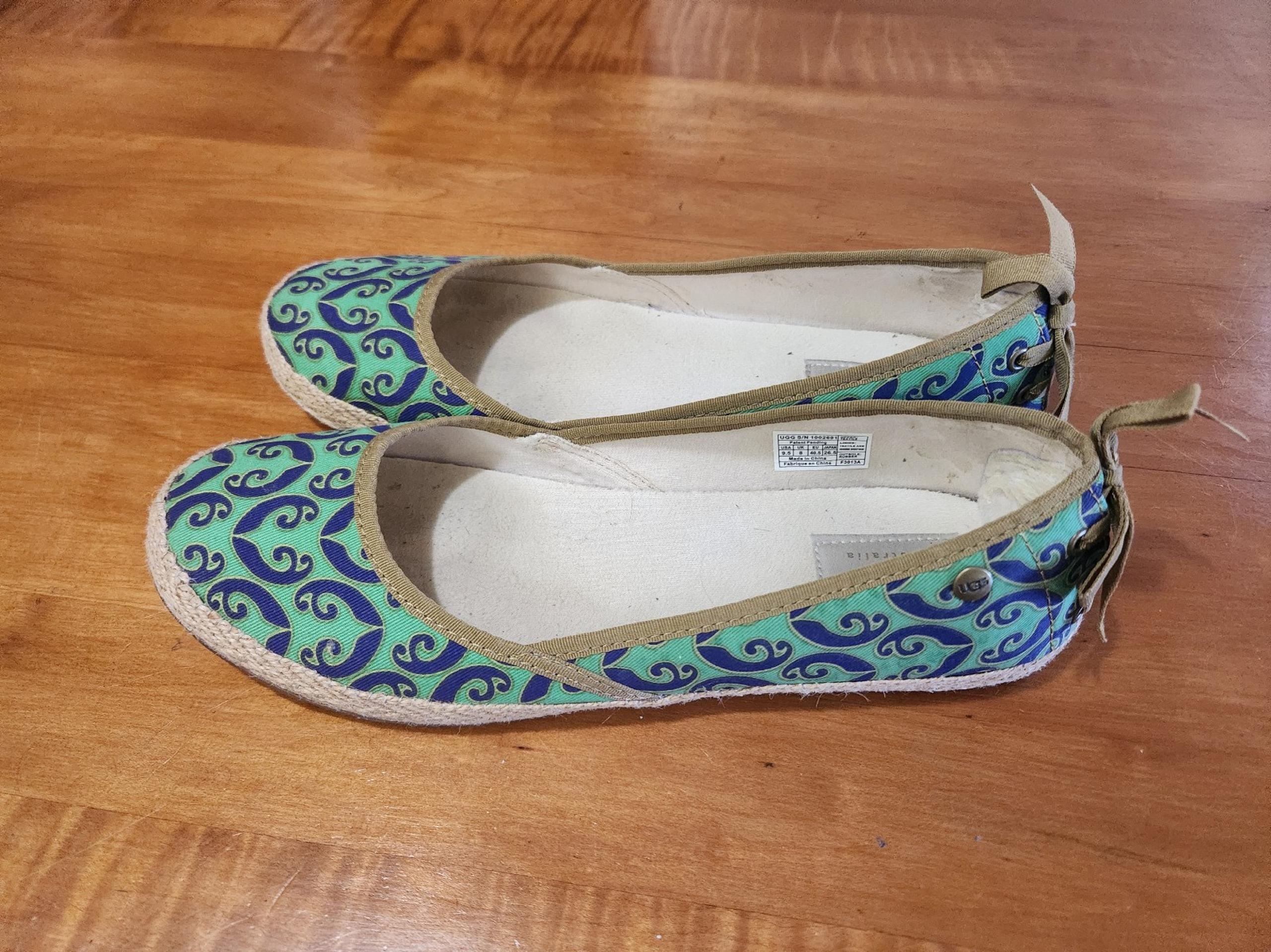 Ugg Australia Indah Marrakech Ballet Flat Slip On Shoes Womens Size 9.5