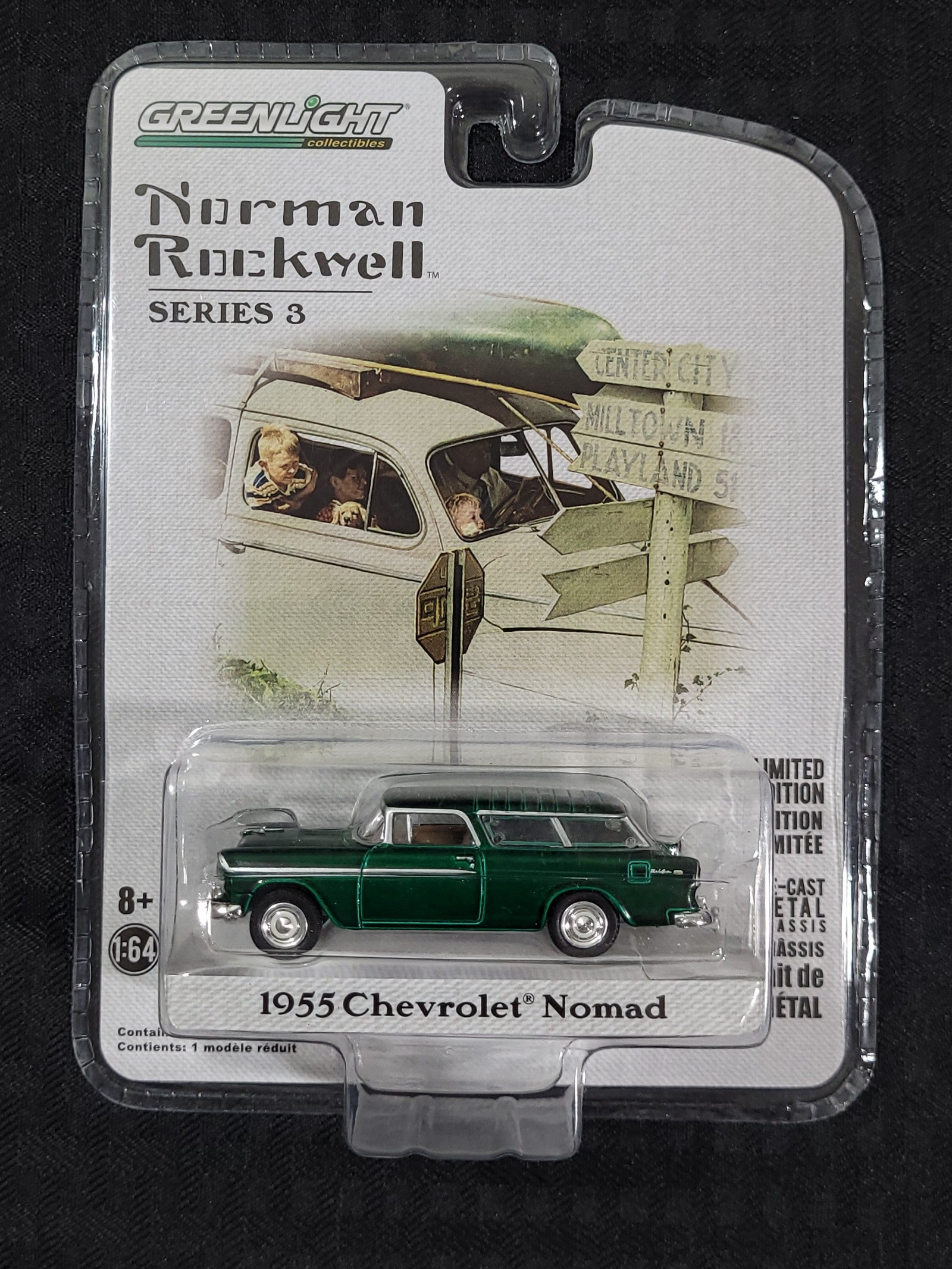 ☆1955 Chevy Nomad☆ {Green Machine} Greenlight Collectibles Norman Rockwell.