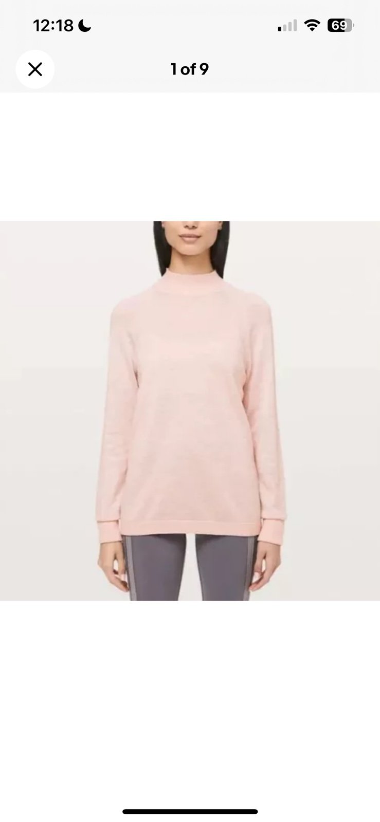 Lululemon Soft Shine Pink & Silver Sweater Lululemon Athletica Size 4