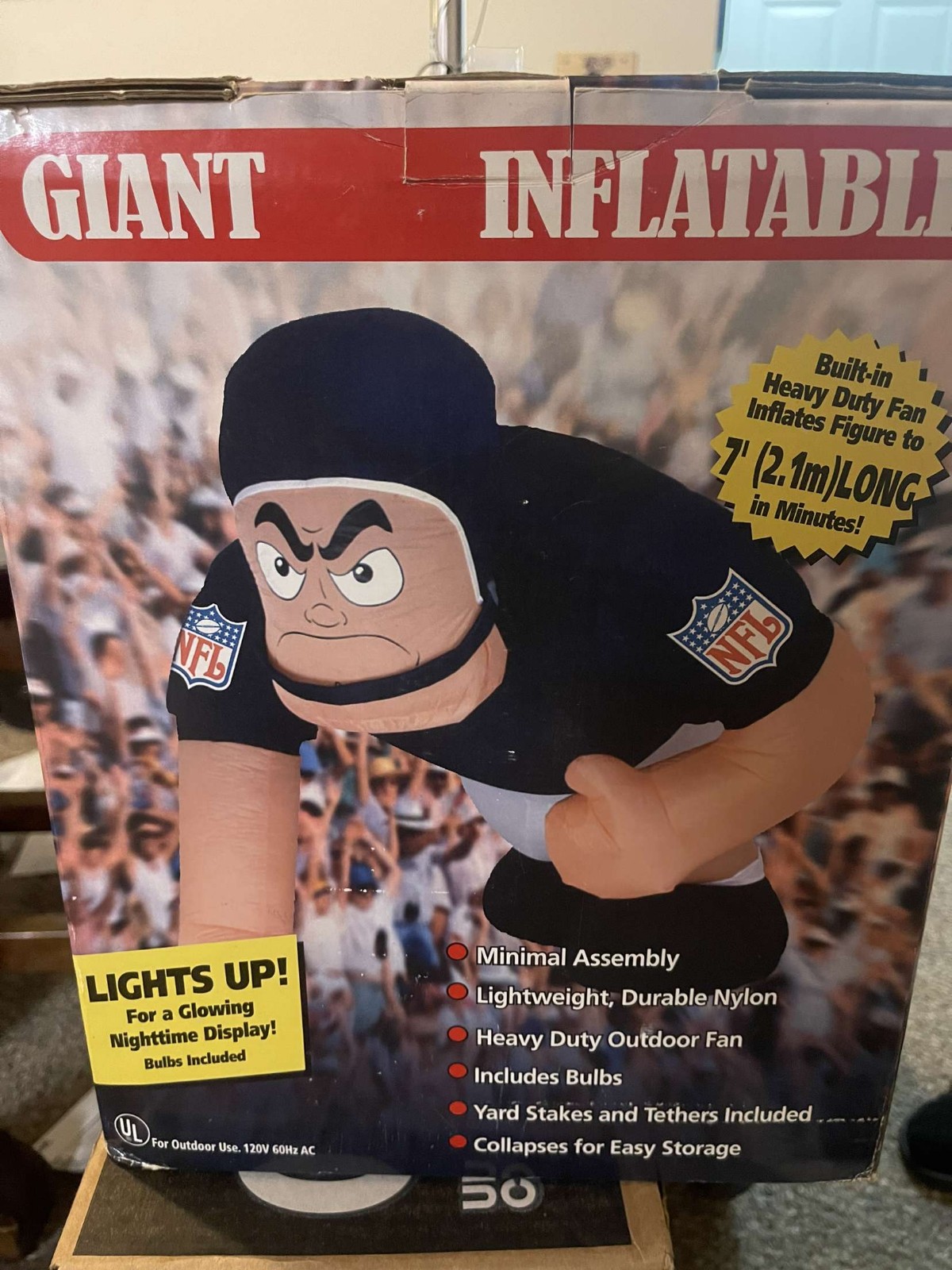 Vintage 2002 Giant Inflatable Football Player Washington Commanders(Redskins)