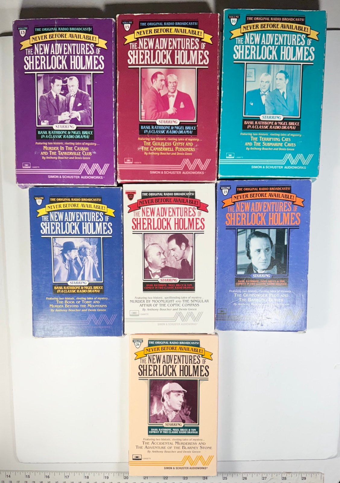 New Adventures of Sherlock Holmes Audio Radio Broadcast Cassettes 1940’s 14 Epsd