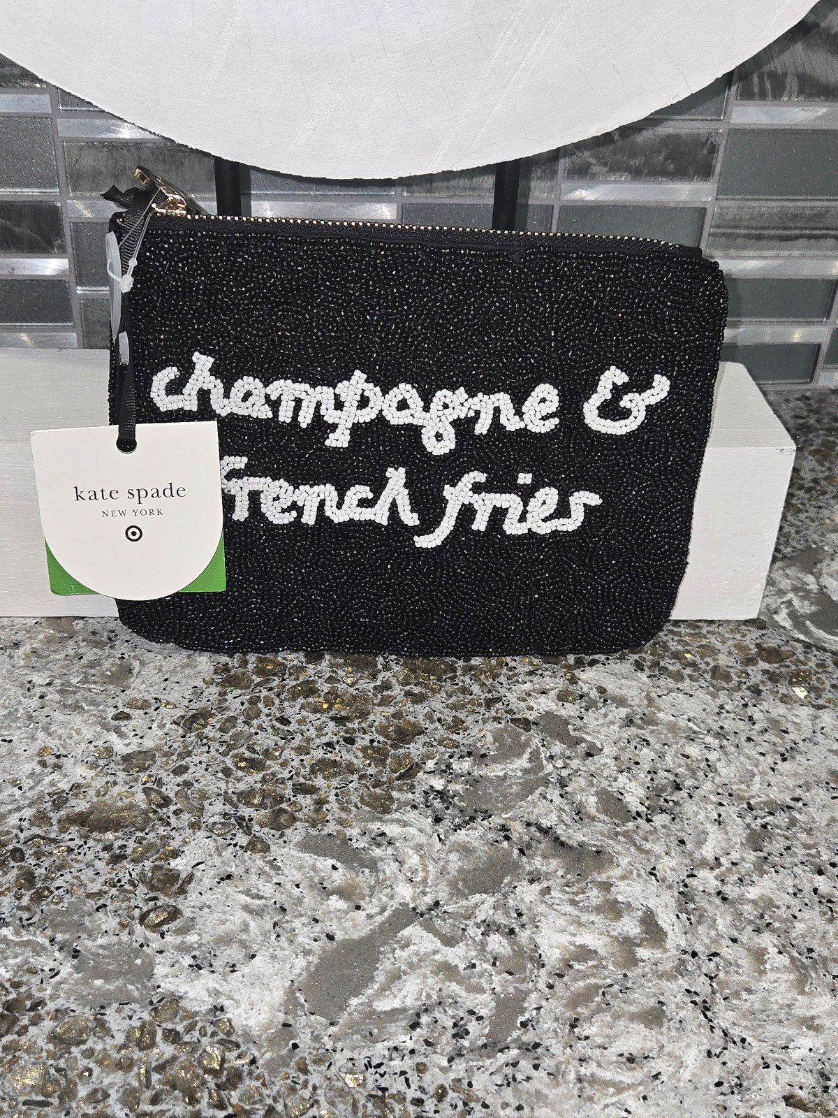 Champagne and French Fries Beaded Clutch Kate Spade NY x Target